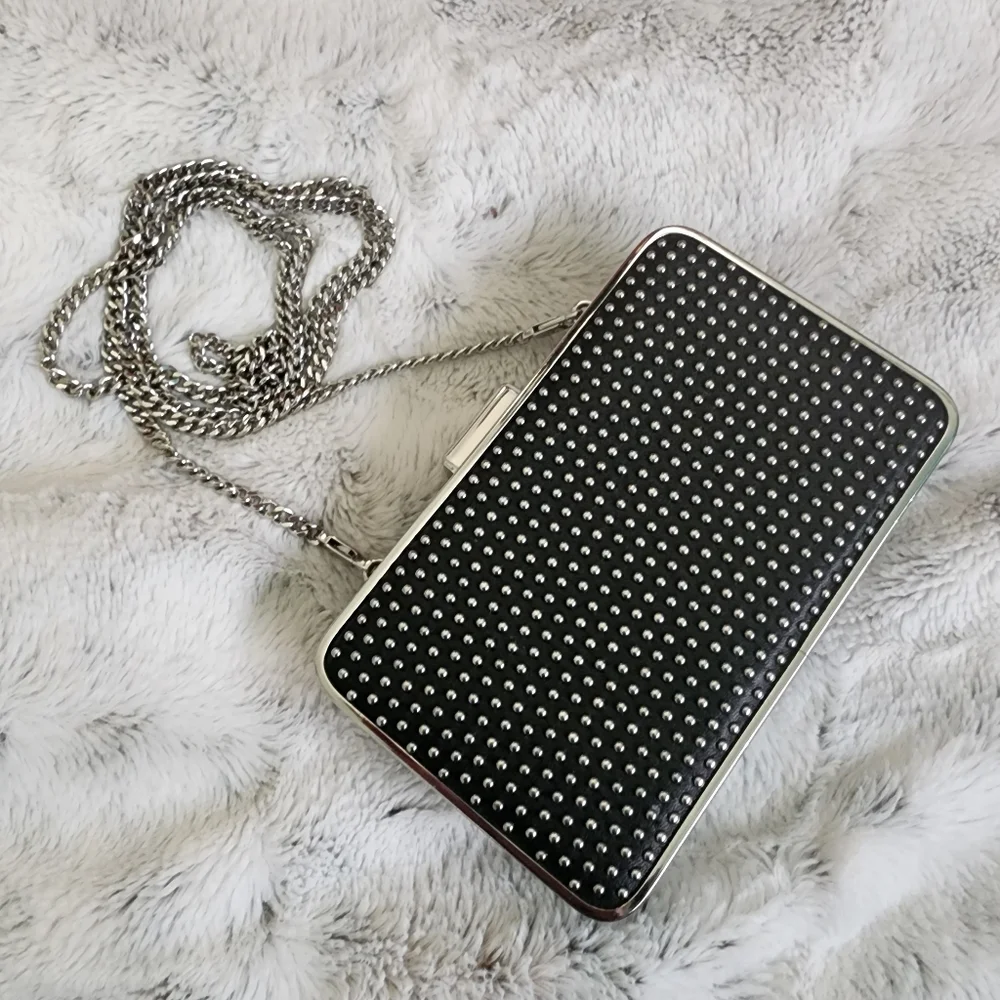 Michael Kors Black and Silver Studded Clutch - Picture 2 of 12